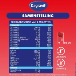 Dagravit Totaal 30 Vitaal 60+ Multivitaminen Tabletten New