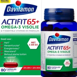 Davitamon Actifit 65+ Omega-3 Visolie Multivitamine & Mineralen Capsules Discount