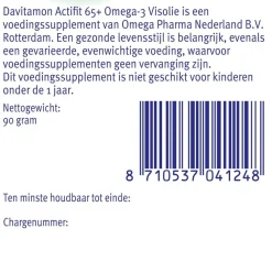Davitamon Actifit 65+ Omega-3 Visolie Multivitamine & Mineralen Capsules Discount