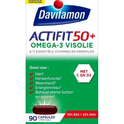 Davitamon Actifit 50+ Omega-3 Visolie Multivitamine & Mineralen Capsules Hot