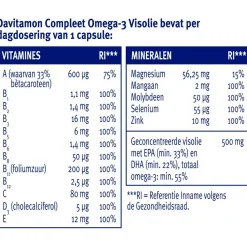 Davitamon Compleet Omega-3 Visolie Capsules Hot