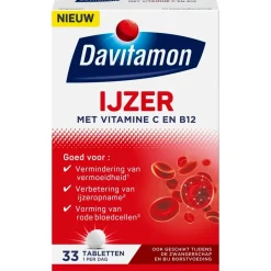 Davitamon Ijzer met Vitamine C en B12 Tabletten Best