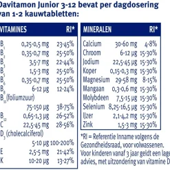 Davitamon Junior 3-12 Banaan Kauwtabletten Best