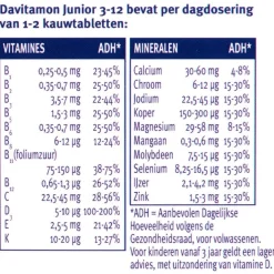 Davitamon Junior 3+ Framboos Kauwtabletten Discount