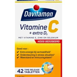 Davitamon Vitamine C Forte + Extra D3 Time-Release Tabletten Hot