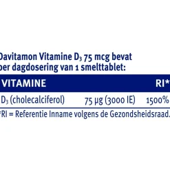 Davitamon Vitamine D3 75mcg Smelttabletten Best