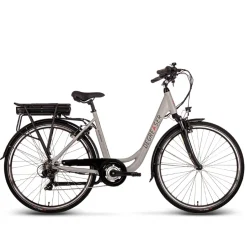 Degreaser dames ebike 45 cm 10.4 Ah 7sp zilver New