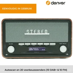 Denver DAB18 DAB+/FM Radio met Bluetooth Sale