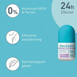 Deoleen 0% Sensitive Deodorant Roller Clearance