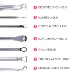 Dermarolling 4-Delige RVS Comedonenlepel Set Best