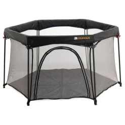 Mooiys Deryan Draagbare Kinderbox Zwart Vaste matrasbodem Reisbox campingbedje Discount