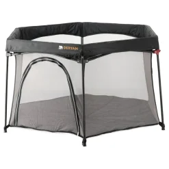 Mooiys Deryan Draagbare Kinderbox Zwart Vaste matrasbodem Reisbox campingbedje Discount