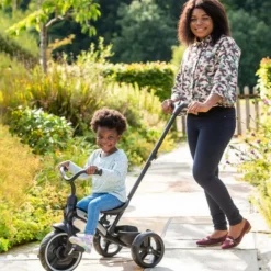 Qplay Deryan Driewieler Loopfiets met Duwstang New