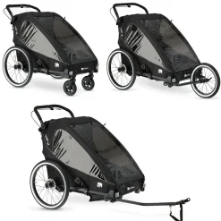 Deryan Fietskar V2 Wandelwagen en hardloopkinderwagen 2 persoons Clearance