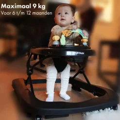 Deryan 2-in-1 inklapbare Loopstoel met speelset en dienblad Sale