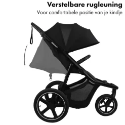 Deryan Luxe Bolt hardloop kinderwagen inclusief muggennet en pomp Outlet