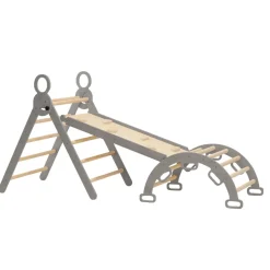 Deryan Luxe Opvouwbare Driehoek Met Klimboog En Glijbaan Montessori Speelgym Sale