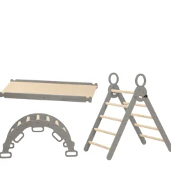 Deryan Luxe Opvouwbare Driehoek Met Klimboog En Glijbaan Montessori Speelgym Sale