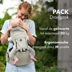 Deryan Pack Luxe Ergonomische draagzak + Opbergvakjes Discount