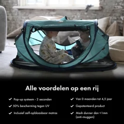 Deryan Peuter Luxe Campingbedje met Zelfopblaasbare Matras Clearance