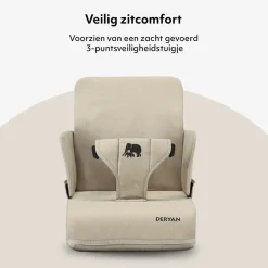 Deryan Travel Booster Stoelverhoger Inclusief Bevestigingsriem New