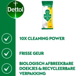 Dettol Power & Fresh Citrus Multi-reinigingsdoekjes Clearance