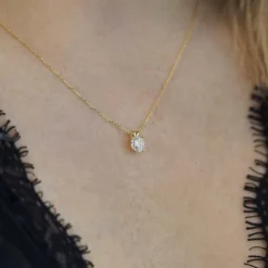 Di Lusso 14K Gouden Collier met hanger – 0.40 ct Lab Grown Diamant Hot