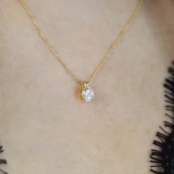 Di Lusso 14K Gouden Collier met hanger – 1.00 ct Lab Grown Diamant Online