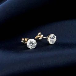 Di Lusso 14K Gouden Oorstekers – 0.90 ct Lab Grown Diamant