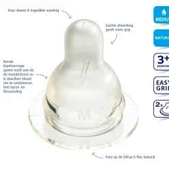 Difrax Natural 3+M Medium Flessenspenen Sale