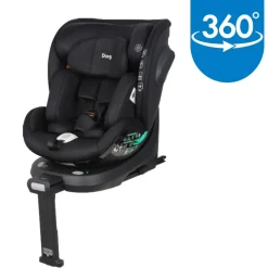 Ding Fynn Black 40-150 cm 360° i-Size Autostoel New