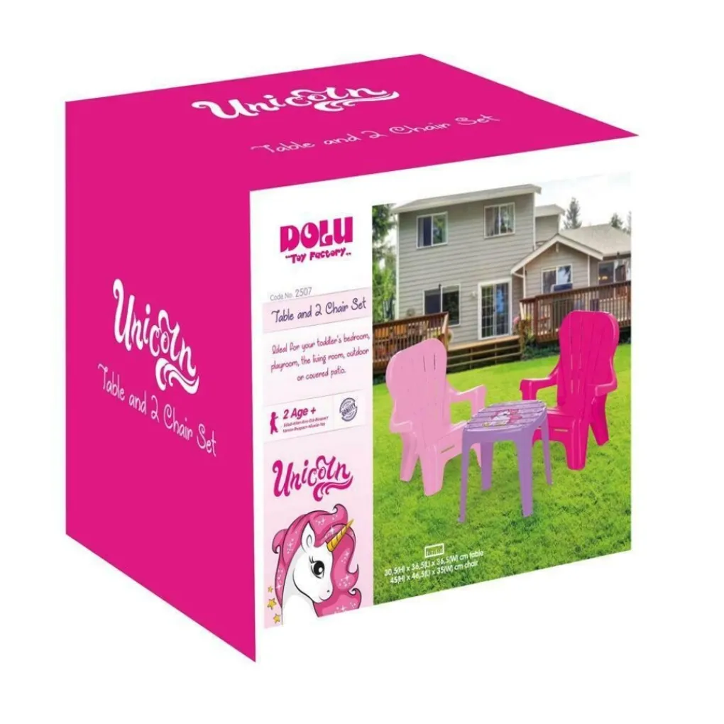 Dolu Unicorn tafel en stoelen Best