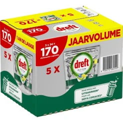 Dreft Platinum All in One Lemon Vaatwascapsules Jaarvolume Sale