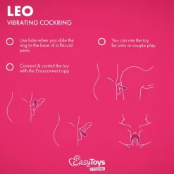 EasyConnect Vibrerende Cockring Leo Bediening met App New
