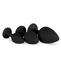 EasyToys Anal Collection Siliconen Buttplugset Met Diamantjes New