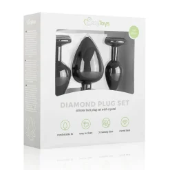 EasyToys Anal Collection Siliconen Buttplugset Met Diamantjes New