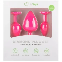 EasyToys Siliconen Buttplug Set met Diamant New