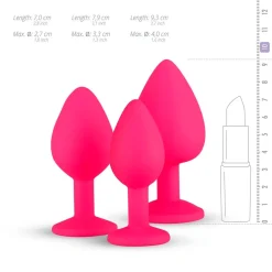EasyToys Siliconen Buttplug Set met Diamant New