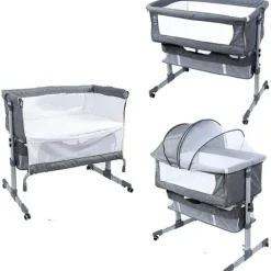 Eco Baby Donkergrijs Wieg Aan Bed Hot