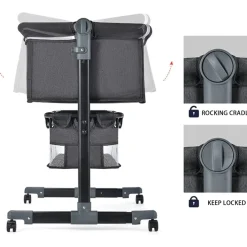 Eco Baby Donkergrijs Wieg Aan Bed Hot