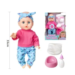 Eco Toys 33cm Pop Blauw/Roze Outfit met Accessoires Hot