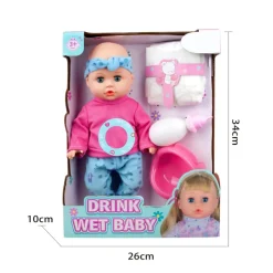 Eco Toys 33cm Pop Blauw/Roze Outfit met Accessoires Hot