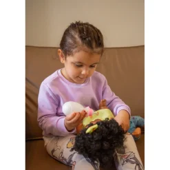 Eco Toys 30cm Pop met Krullen en Geel Jurkje New