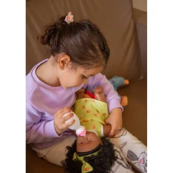 Eco Toys 30cm Pop met Krullen en Geel Jurkje New