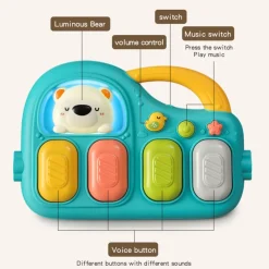 Eco Toys Cute Bear Groen Multifunctioneel Speelkleed met Speelboog Outlet