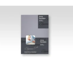 Elegance Hoeslaken Jersey Katoen Stretch 35cm Hoge Hoek - licht grijs 90x210/220 - 100x200cm Clearance