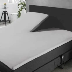 Elegance Splittopper Hoeslaken Jersey Katoen Stretch - licht grijs 160x200cm Online