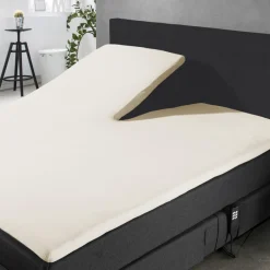 Elegance Splittopper Hoeslaken Perkal Katoen - ivoor 160x200cm Best