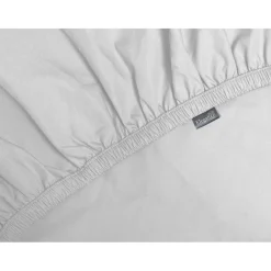 Elegance Splittopper Hoeslaken Perkal Katoen - licht grijs 180x210/220cm Outlet