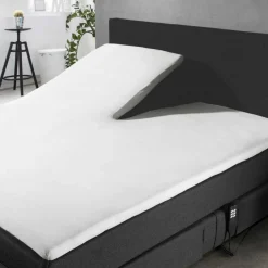 Elegance Splittopper Hoeslaken Jersey Katoen Stretch - wit 180x210/220cm